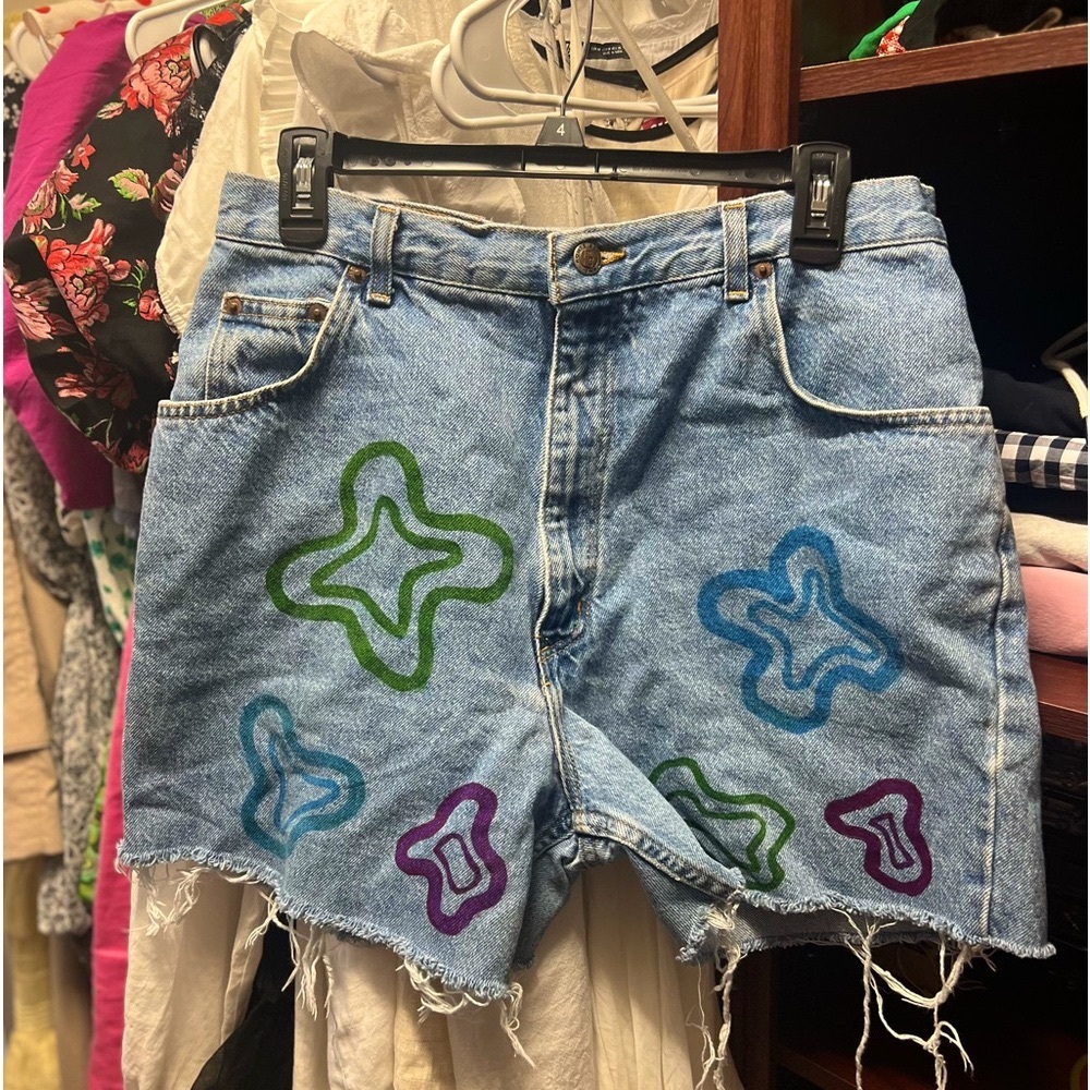 Artist Painted Vintage Shorts